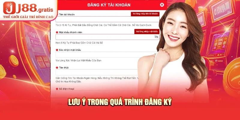 Lưu ý trong quá trình đăng ký